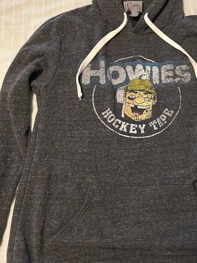 Howies hockey adult vintage hoodie in charcoal